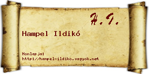 Hampel Ildikó névjegykártya